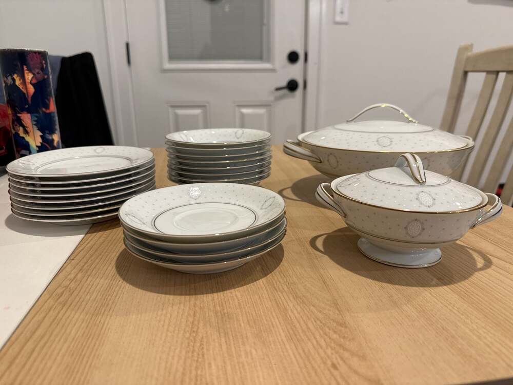 Vintage Noritake Graymont 6217 Fine China Set with Casserole and Sugar Bowl
